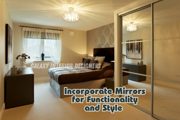 Modern bedroom interior by Galaxy Interior Designers in Chennai, enhancing room style and functionality with reflective design elements