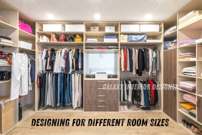 Galaxy Interior Designers in Chennai, featuring modular storage, hanging sections, drawers, and space-efficient wardrobe layouts